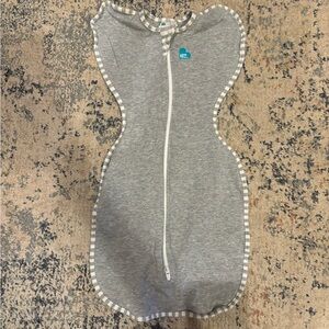 Gray Baby Swaddle with Zipper